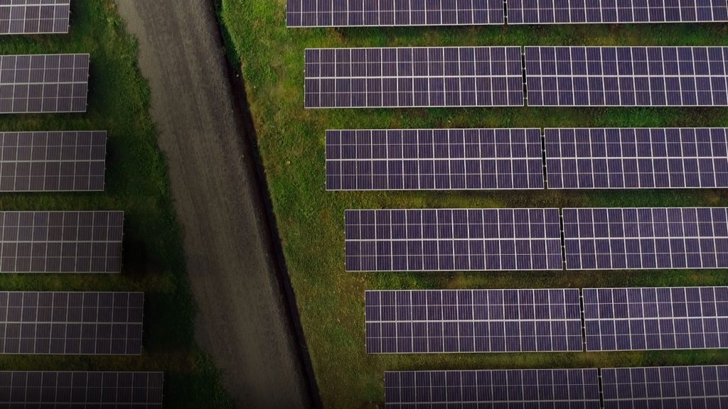 ACEN Solar Plant Aerial of Solar Panels