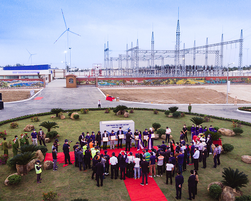 Vietnam Government and AMI-renewables officials at Quan Binh Wind's Inauguration